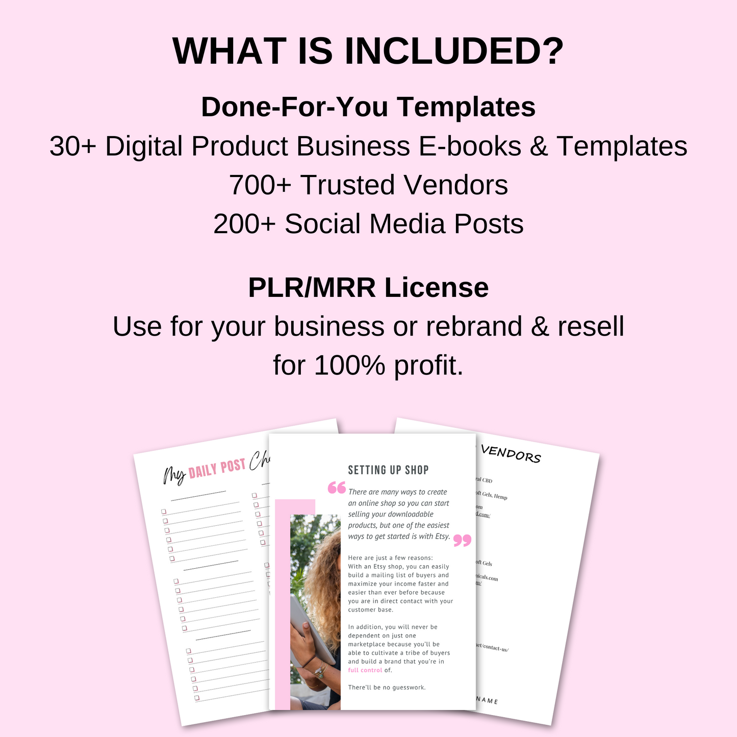 The Ultimate Vendors List Business Kit