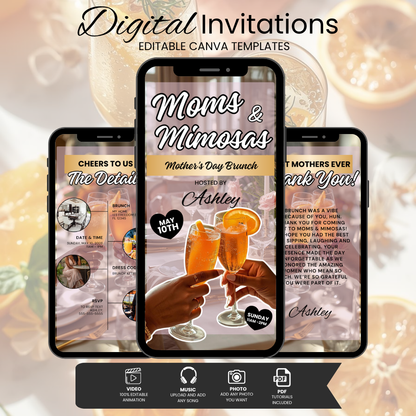 Digital Mothers Day Brunch Invitation Template