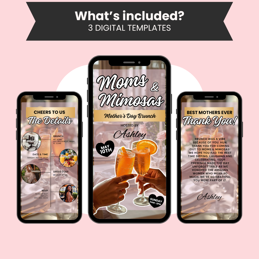 Digital Mothers Day Brunch Invitation Template