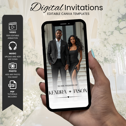 Wedding Invitation with Envelope Template