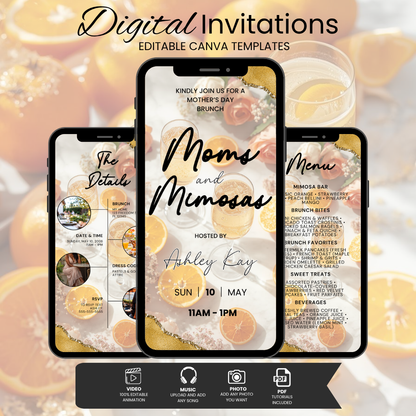 Digital Mothers Day Brunch Invitation Template