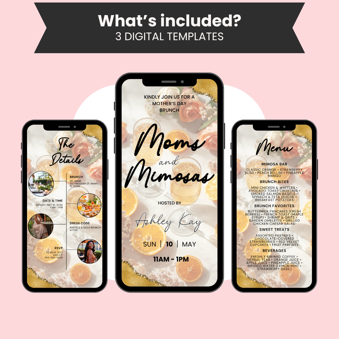 Digital Mothers Day Brunch Invitation Template