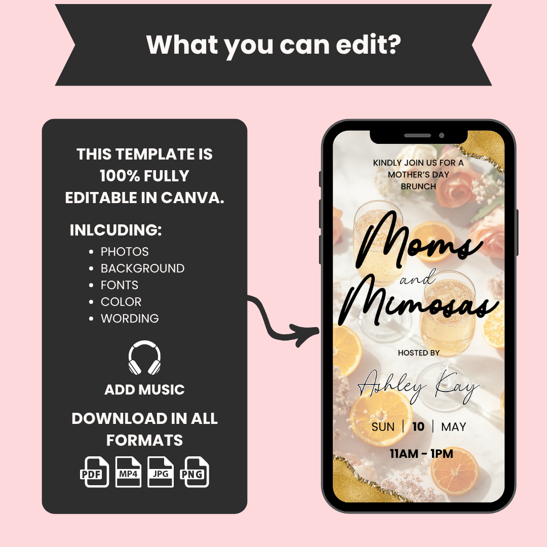 Digital Mothers Day Brunch Invitation Template