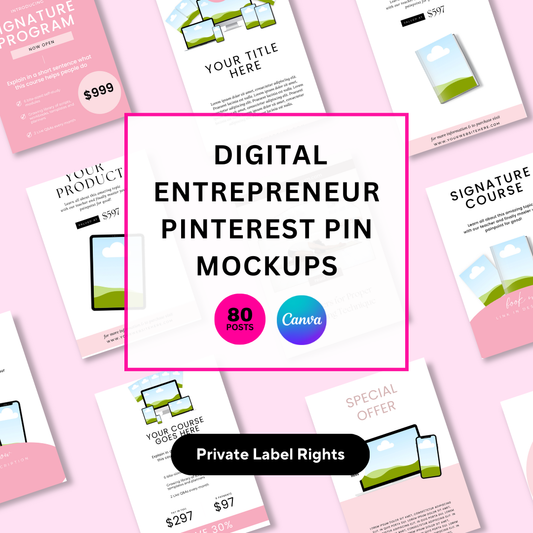 Digital Entrepreneur Pinterest Pin Mockups