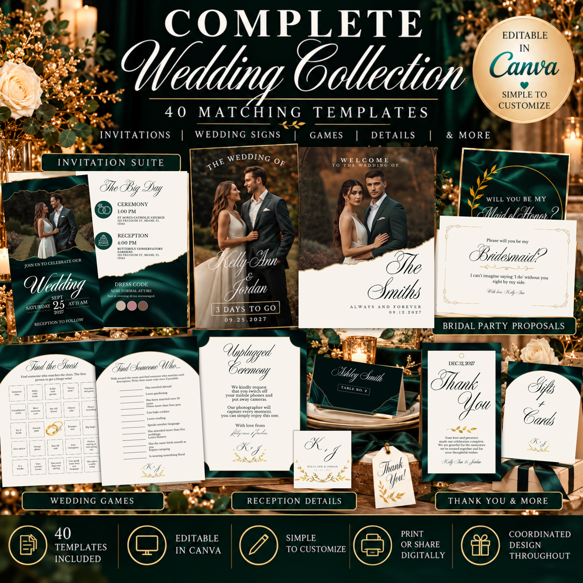 Emerald Green Wedding Bundle