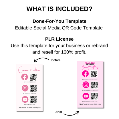 Social Media QR Code Template