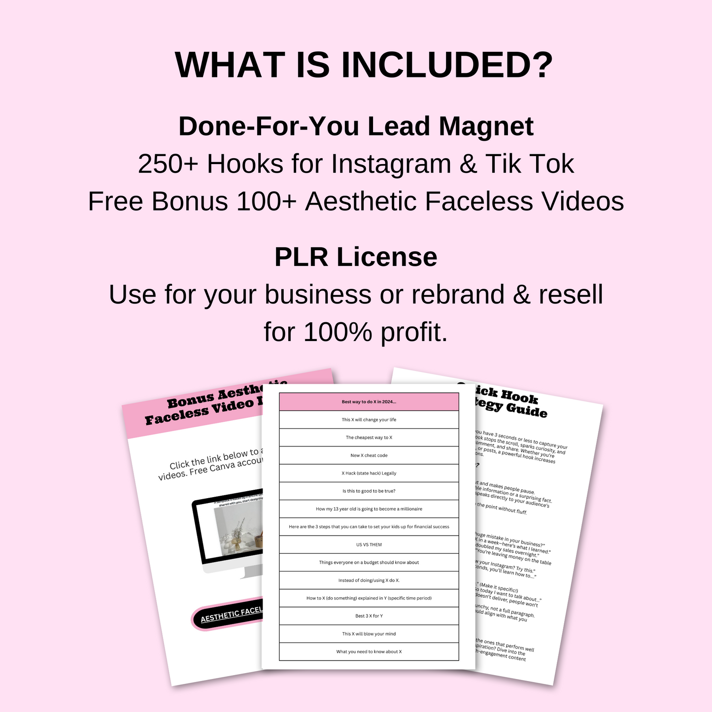 Hooks for Instagram & Tik Tok (LM)