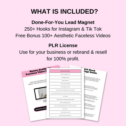 Hooks for Instagram & Tik Tok (LM)