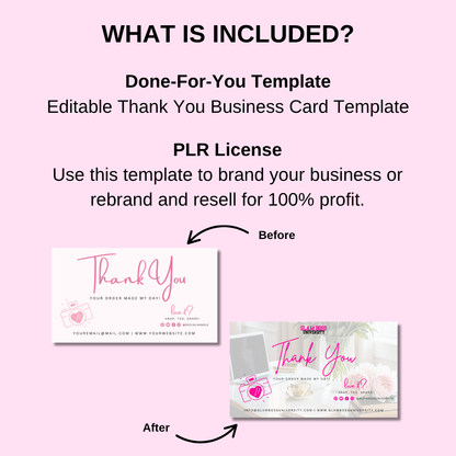 Thank You Business Card Template