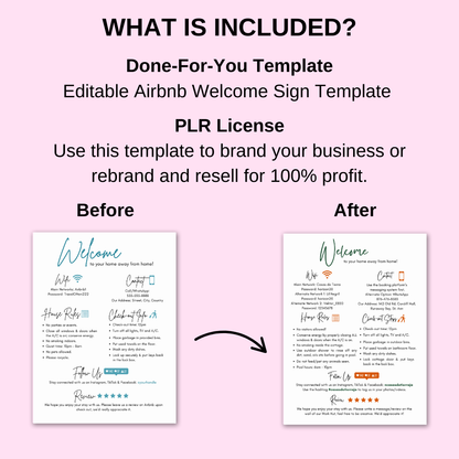 Airbnb Welcome Sign Template