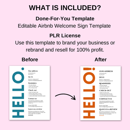 Airbnb Hello Sign Template