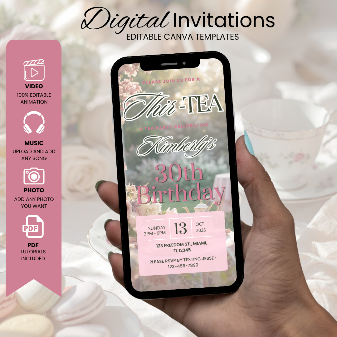 Thir-Tea Party Invitation