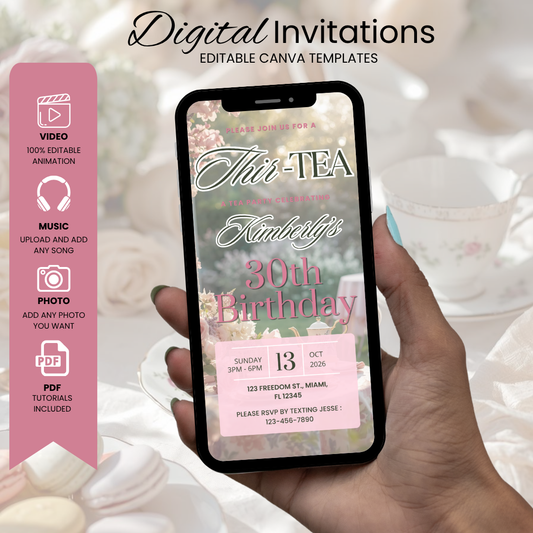 Thir-Tea Party Invitation