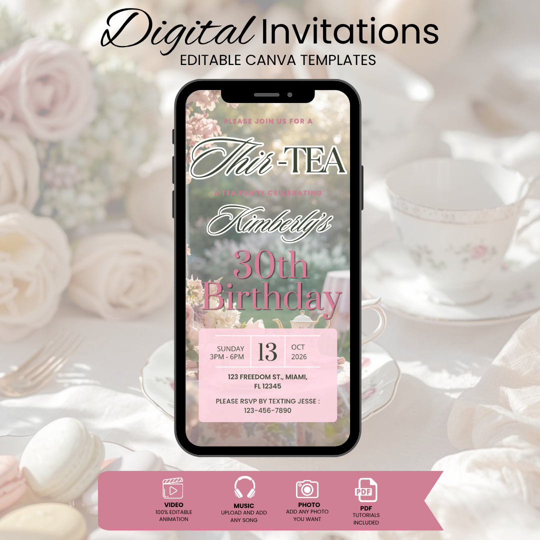 Thir-Tea Party Invitation