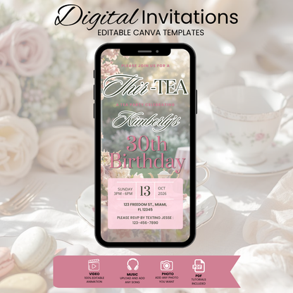 Thir-Tea Party Invitation