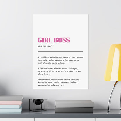 Girl Boss Meaning Wall Print