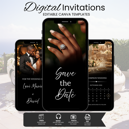 Luxe Save the Date Invitation Template