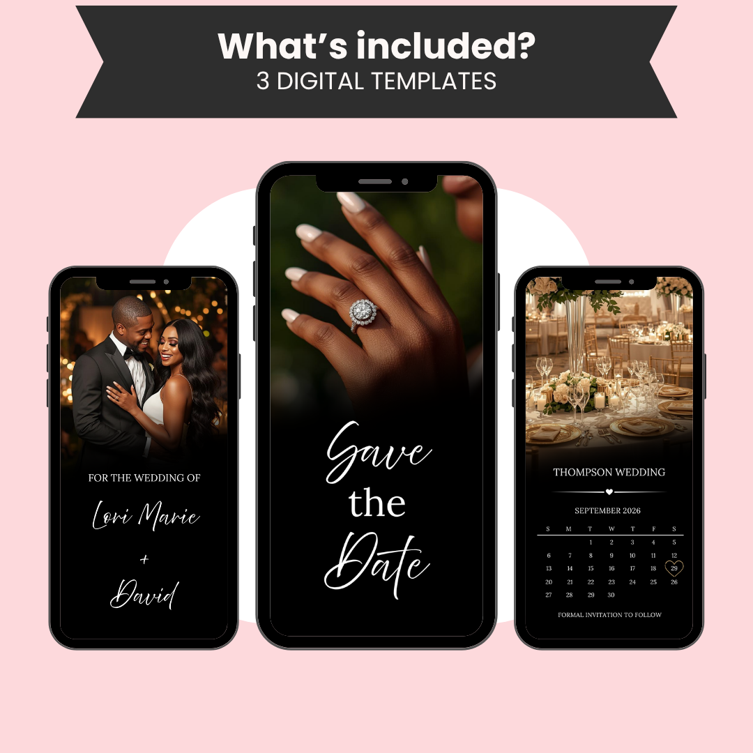 Luxe Save the Date Invitation Template