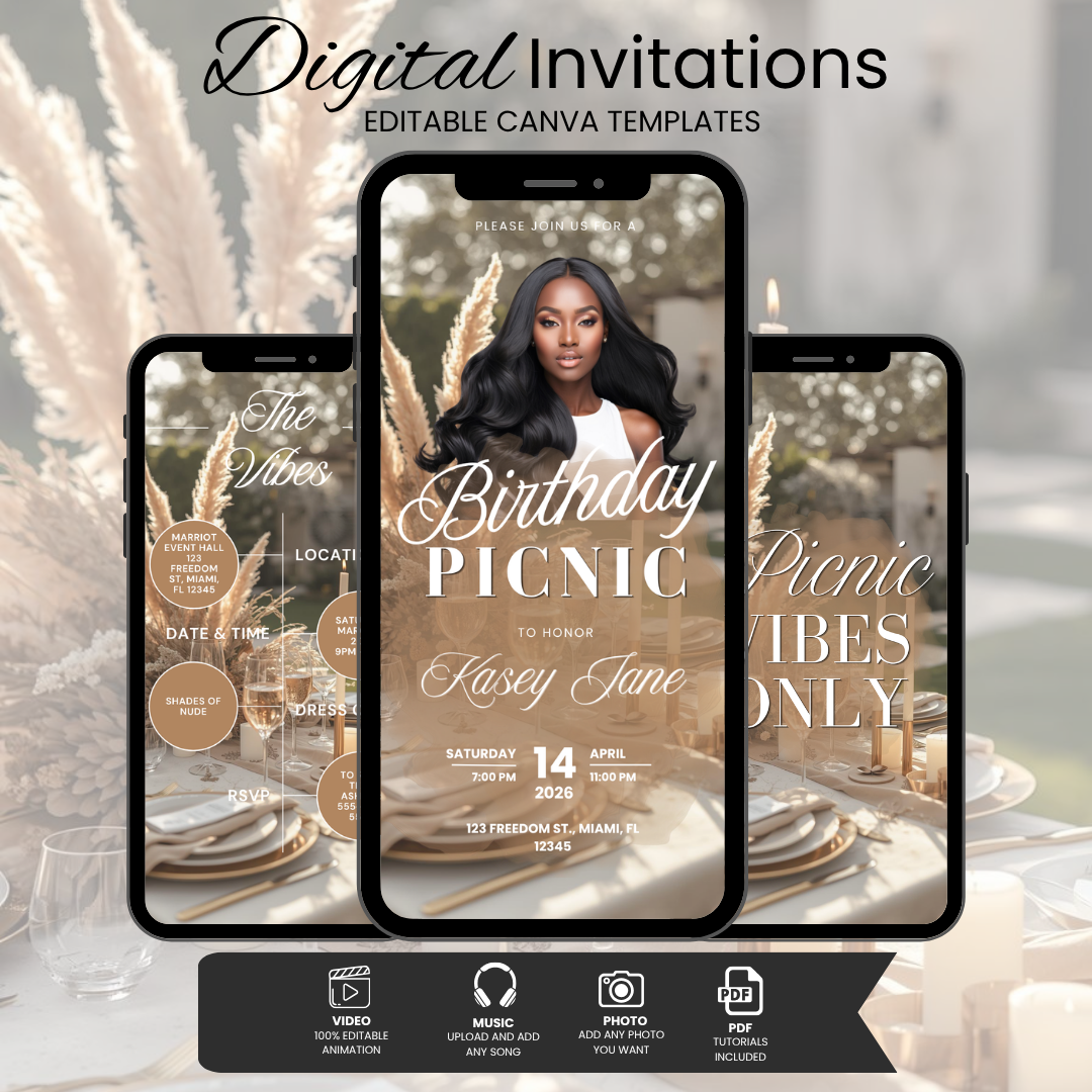 Animated Picnic Birthday Invitation