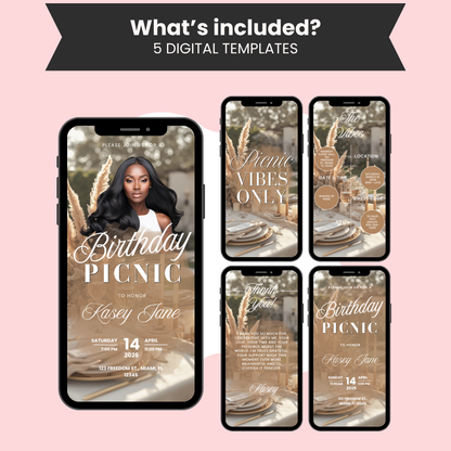 Animated Picnic Birthday Invitation