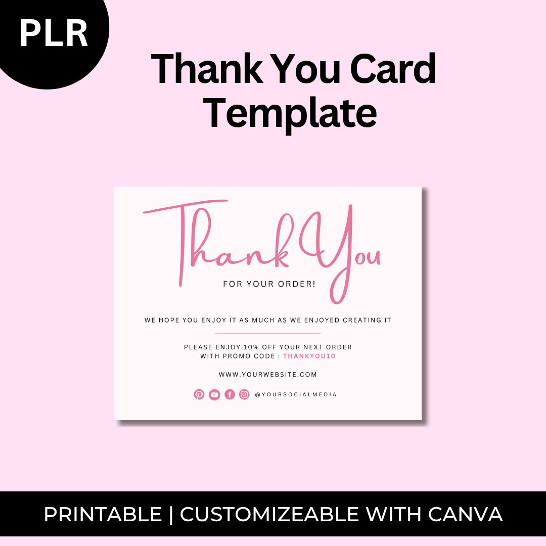Editable Thank You Card Template