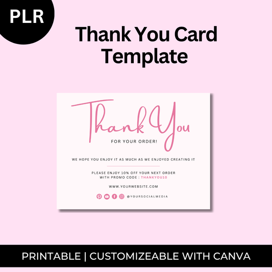 Editable Thank You Card Template