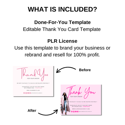 Editable Thank You Card Template