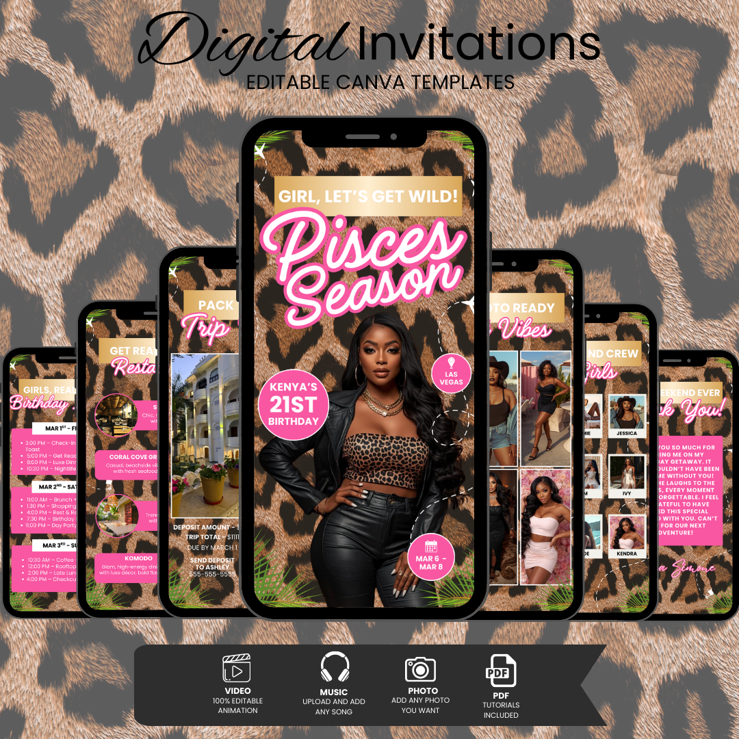 Pisces Season Birthday Weekend Trip Invite & Itinerary
