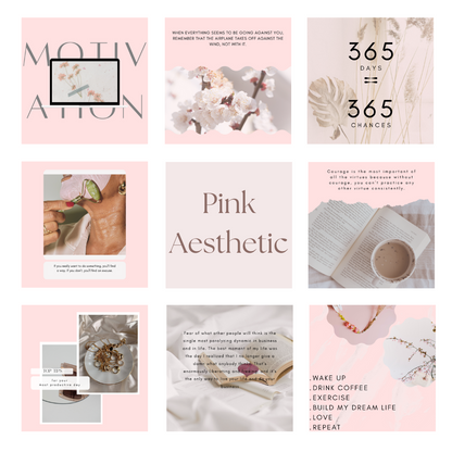 PLR Pink Life Coach Instagram Post Templates